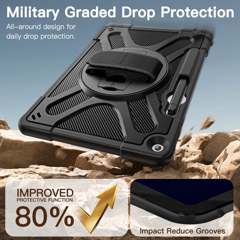 Load image into Gallery viewer, Microsoft Surface Pro 12 (2025) - Heavy Duty 360 Degree Rotate Stand Hand Strap Case With Shoulder Strap - i-Station Mobile Phone & Electronic Device Repair and Accessories