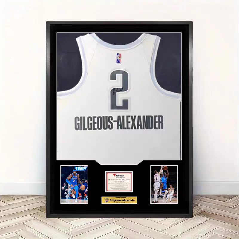 Load image into Gallery viewer, Shai Gilgeous-Alexander Oklahoma City Thunder Framed Jersey Display – Facsimile Signature Edition - i-Station Mobile Phone & Electronic Device Repair and Accessories