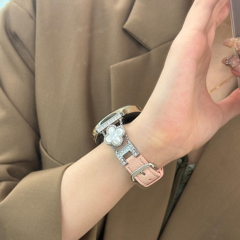 Load image into Gallery viewer, Apple Watch Series 1/2/3/4/5/6/SE/7/8/9/10/Ultra - Fashion Four-leaf Clover Alligator Grain Leather Watch Band - i-Station Mobile Phone & Electronic Device Repair and Accessories