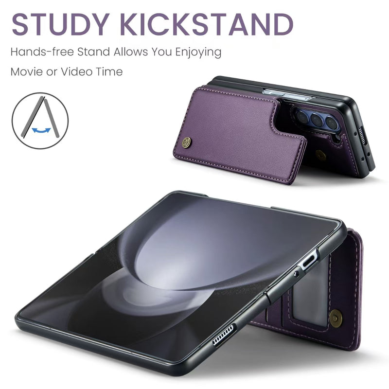 Load image into Gallery viewer, Samsung Galaxy Z Fold 6 (SM-F956) Premium Leather Flip Shockproof Wallet Series Case - i-Station Mobile Phone & Electronic Device Repair and Accessories