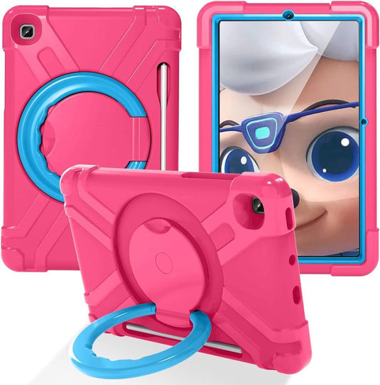 Samsung Galaxy Tab A 2019 10.1"(P610/P615) Heavy Duty Silicone Shockproof Handle Magic Ring 360 Rotating Stand Holder - i-Station Mobile Phone & Electronic Device Repair and Accessories
