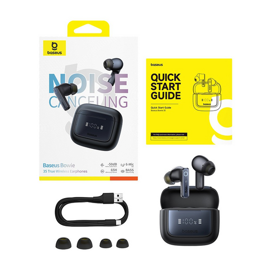 Baseus Bowie 35 True Wireless Earphones-Cosmic Black (A00073800123-00) - i-Station Mobile Phone & Electronic Device Repair and Accessories
