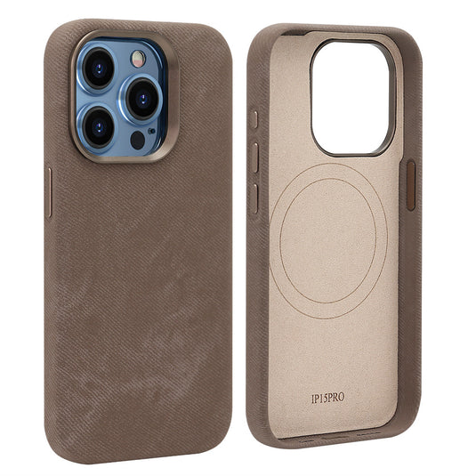 Apple iPhone 13/Pro/Pro Max Fibrous Leather Velvet Texture Shockproof Protective Case - i-Station Mobile Phone & Electronic Device Repair and Accessories