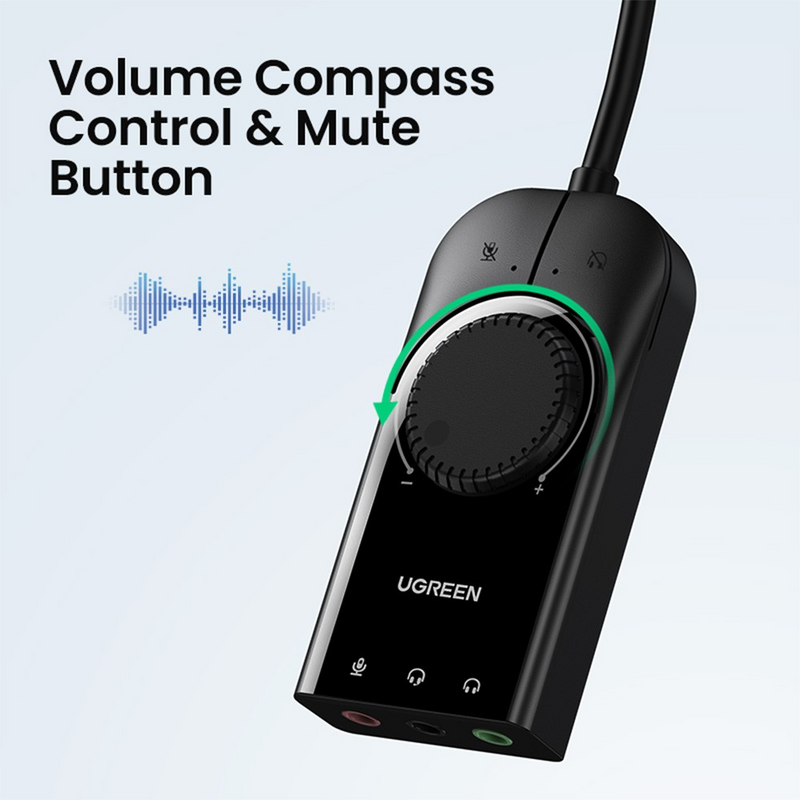 Load image into Gallery viewer, UGREEN CM129 USB External Stereo Sound Adapter 15cm-Black - i-Station Mobile Phone & Electronic Device Repair and Accessories