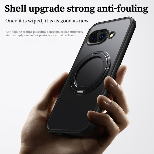 Google Pixel 9A - 360° Rotating Stand Full-Cover Matte Shockproof Case - i-Station Mobile Phone & Electronic Device Repair and Accessories