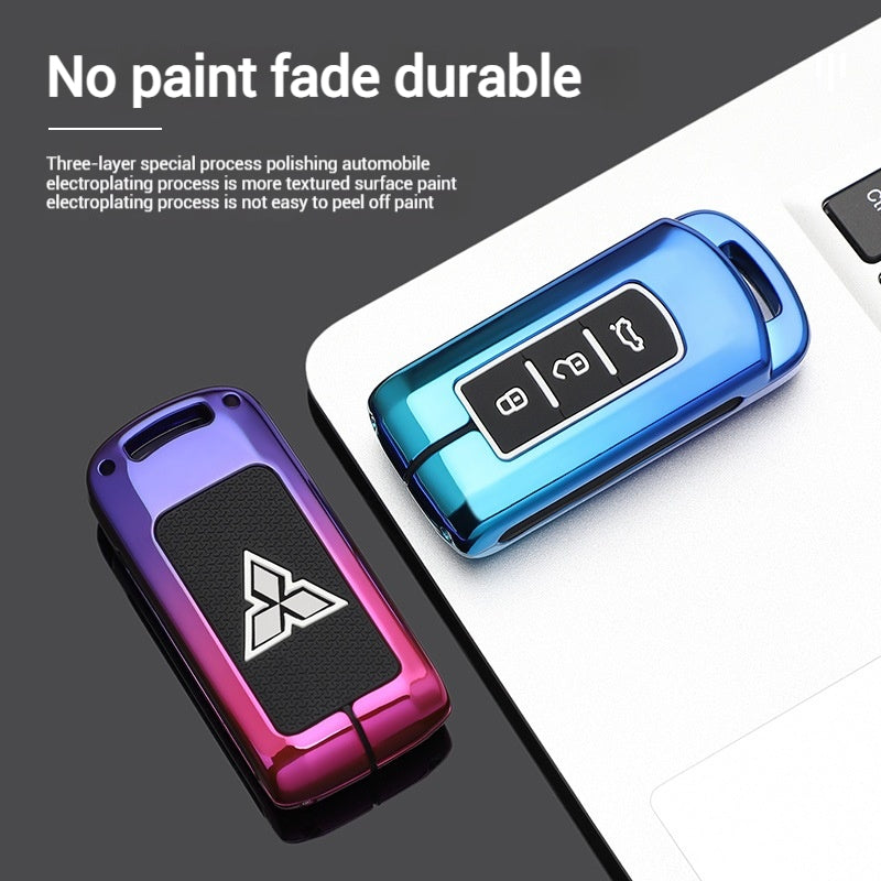 Mitsubishi Zinc Alloy + Silicone Car Key Fob Case Cover For Outlander, Eclipse Cross, ASX, Pajero, Lancer - i-Station Mobile Phone & Electronic Device Repair and Accessories
