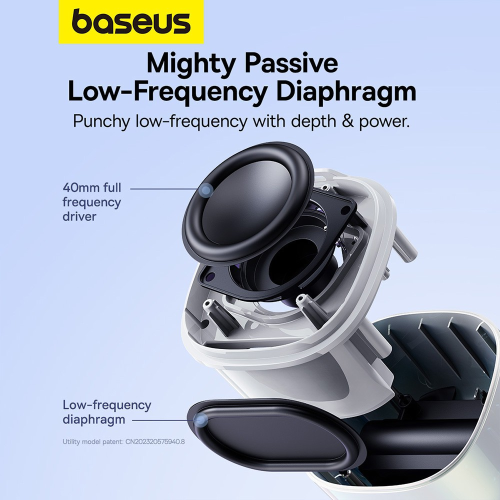 Baseus AeQur V2 Wireless Speaker Moon-White - i-Station Mobile Phone & Electronic Device Repair and Accessories