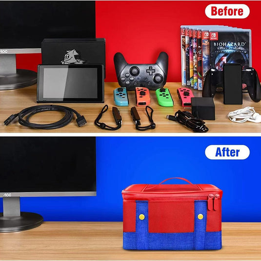 Nintendo Switch 2 (2025) Mario Handbag Protective Storage Large Bag With 1 PCS Screen Protector - i-Station Mobile Phone & Electronic Device Repair and Accessories