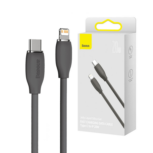 Baseus Jelly Liquid Silica Gel Fast Charging Data Cable Type-C to iP 20W 1.2m - i-Station Mobile Phone & Electronic Device Repair and Accessories