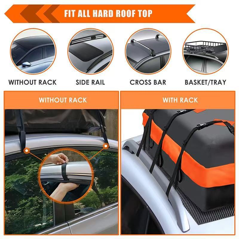 Load image into Gallery viewer, Waterproof Car Rooftop Cargo Bag – 420D Oxford Cloth, Foldable Heavy-Duty Roof Storage Carrier