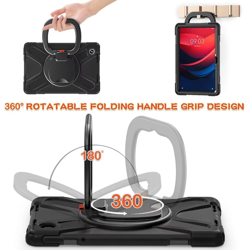 Load image into Gallery viewer, Lenovo Tab M11 (TB-330 & 331)  360 Rotation Ring Holder Heavy Duty Kid Friendly Handle Case - Polar Tech Australia