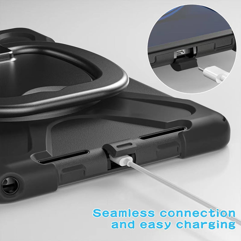 Load image into Gallery viewer, Lenovo Tab M11 (TB-330 & 331)  360 Rotation Ring Holder Heavy Duty Kid Friendly Handle Case - Polar Tech Australia