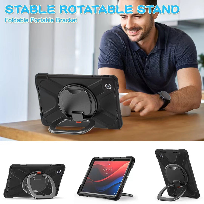 Load image into Gallery viewer, Lenovo Tab M11 (TB-330 & 331)  360 Rotation Ring Holder Heavy Duty Kid Friendly Handle Case - Polar Tech Australia