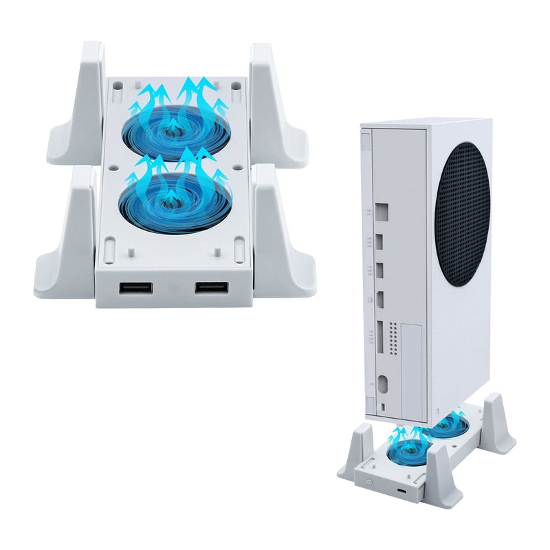Load image into Gallery viewer, Xbox Series S Console Cooling Dual Fan Vertical Stand Base - Polar Tech Australia