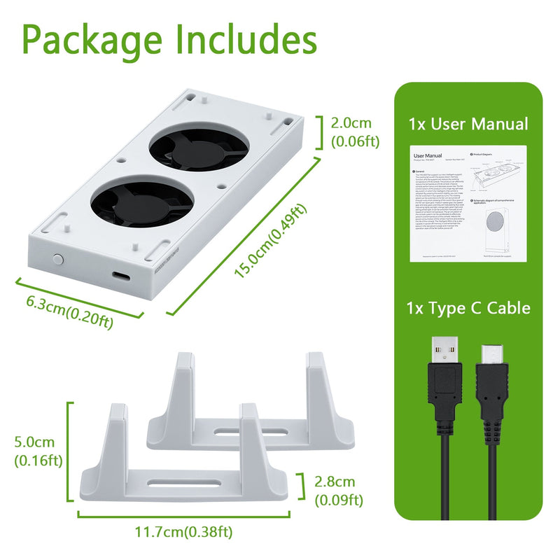 Load image into Gallery viewer, Xbox Series S Console Cooling Dual Fan Vertical Stand Base - Polar Tech Australia