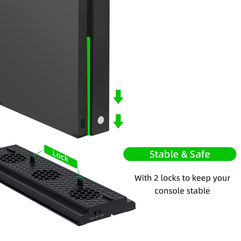 Load image into Gallery viewer, Xbox One X Vertical Cooling Stand with 3 Fans and 3 USB Ports - Polar Tech Australia
