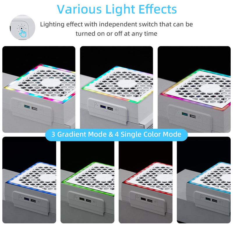 Load image into Gallery viewer, Xbox Series S USB Powered Cooling Fan Dock with RGB LED Light - Polar Tech Australia