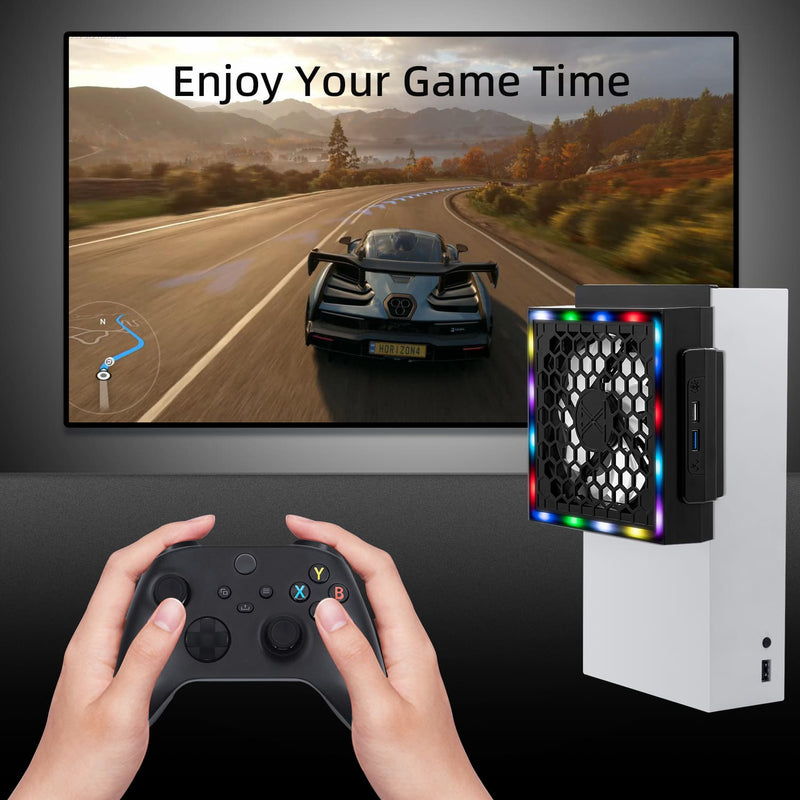 Load image into Gallery viewer, Xbox Series S USB Powered Cooling Fan Dock with RGB LED Light - Polar Tech Australia