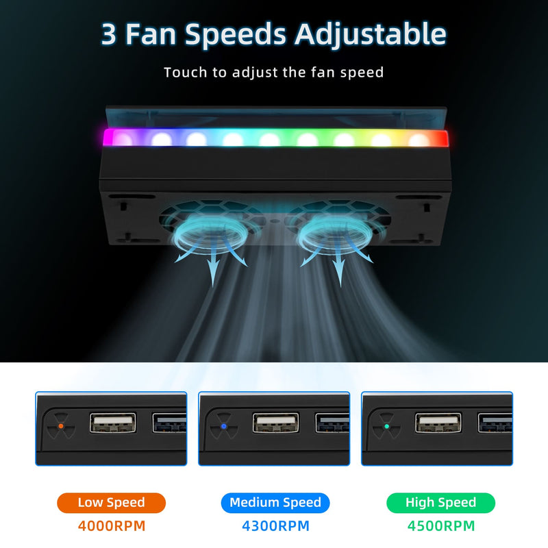 Load image into Gallery viewer, Xbox Series S Upper Top Cooling Fan with RGB Lighting - Polar Tech Australia