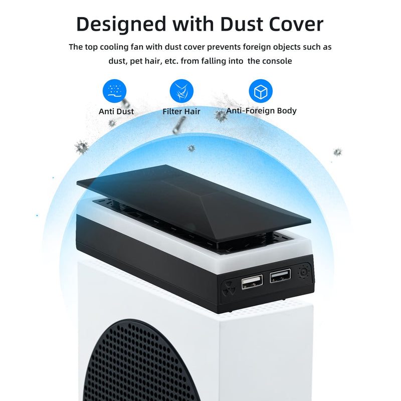 Load image into Gallery viewer, Xbox Series S Upper Top Cooling Fan with RGB Lighting - Polar Tech Australia