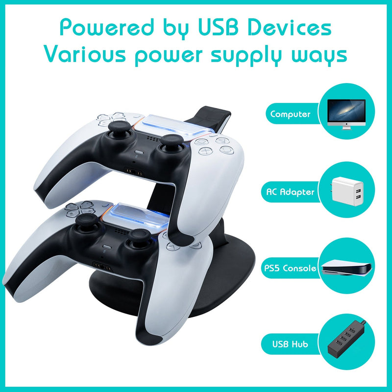 Load image into Gallery viewer, PS5 Dual Controller Charging Stand - Polar Tech Australia
