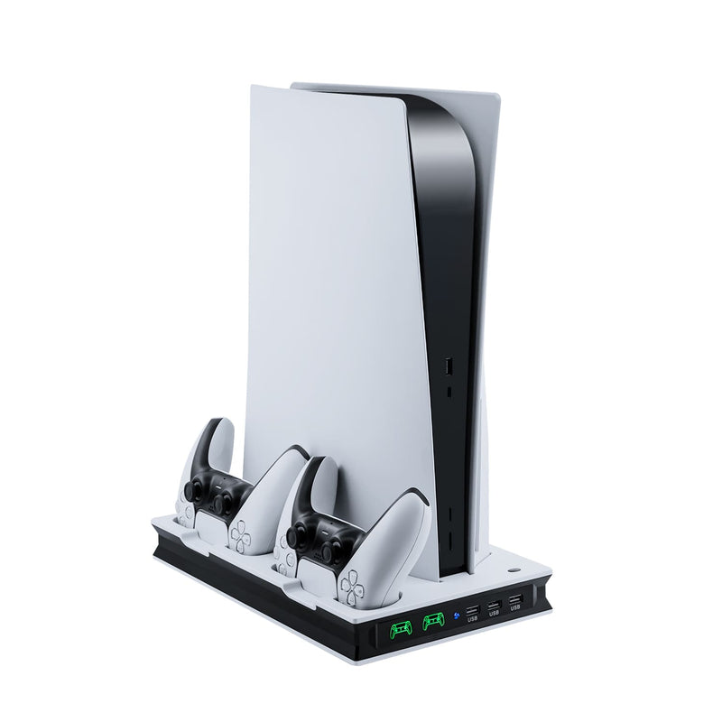 Load image into Gallery viewer, PS5 UHD/Digitial Edition Multifunctional LED Cooling Stand with Dual Controller Charging - Polar Tech Australia