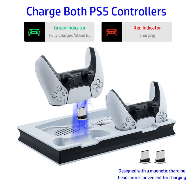 Load image into Gallery viewer, PS5 UHD/Digitial Edition Multifunctional LED Cooling Stand with Dual Controller Charging - Polar Tech Australia