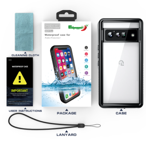 Load image into Gallery viewer, Google Pixel 6 Pro Redpepper Full Covered Waterproof Heavy Duty Tough Armor Case - Polar Tech Australia
