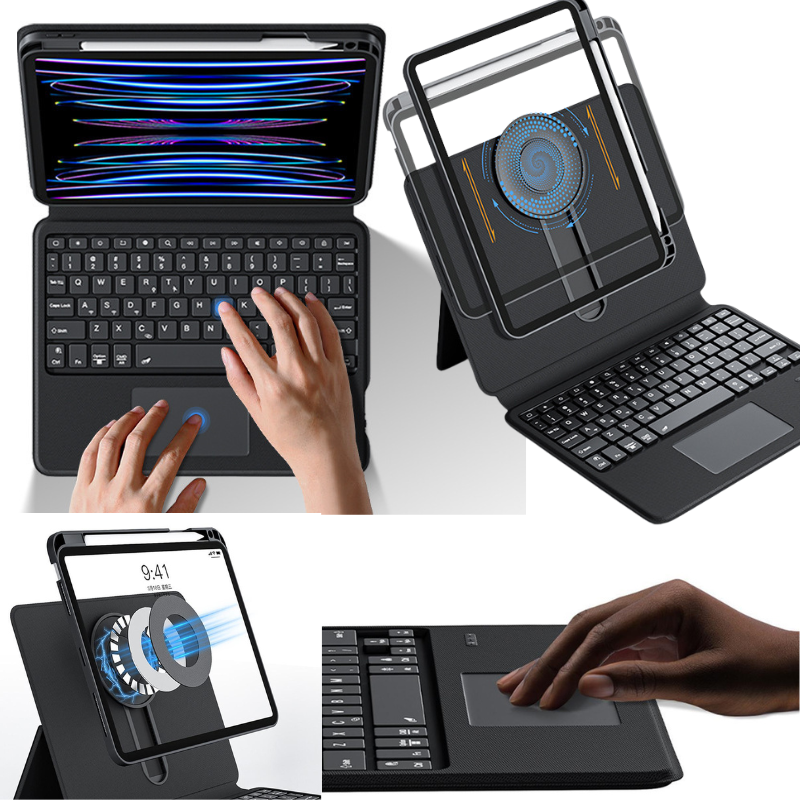 Load image into Gallery viewer, Apple iPad Air 3/iPad Pro 2 10.5" & iPad 7th/8th/9th 10.2" - Magic 360 Rotation Detachable Smart Wireless Trackpad Keyboard Flip Case - Polar Tech Australia