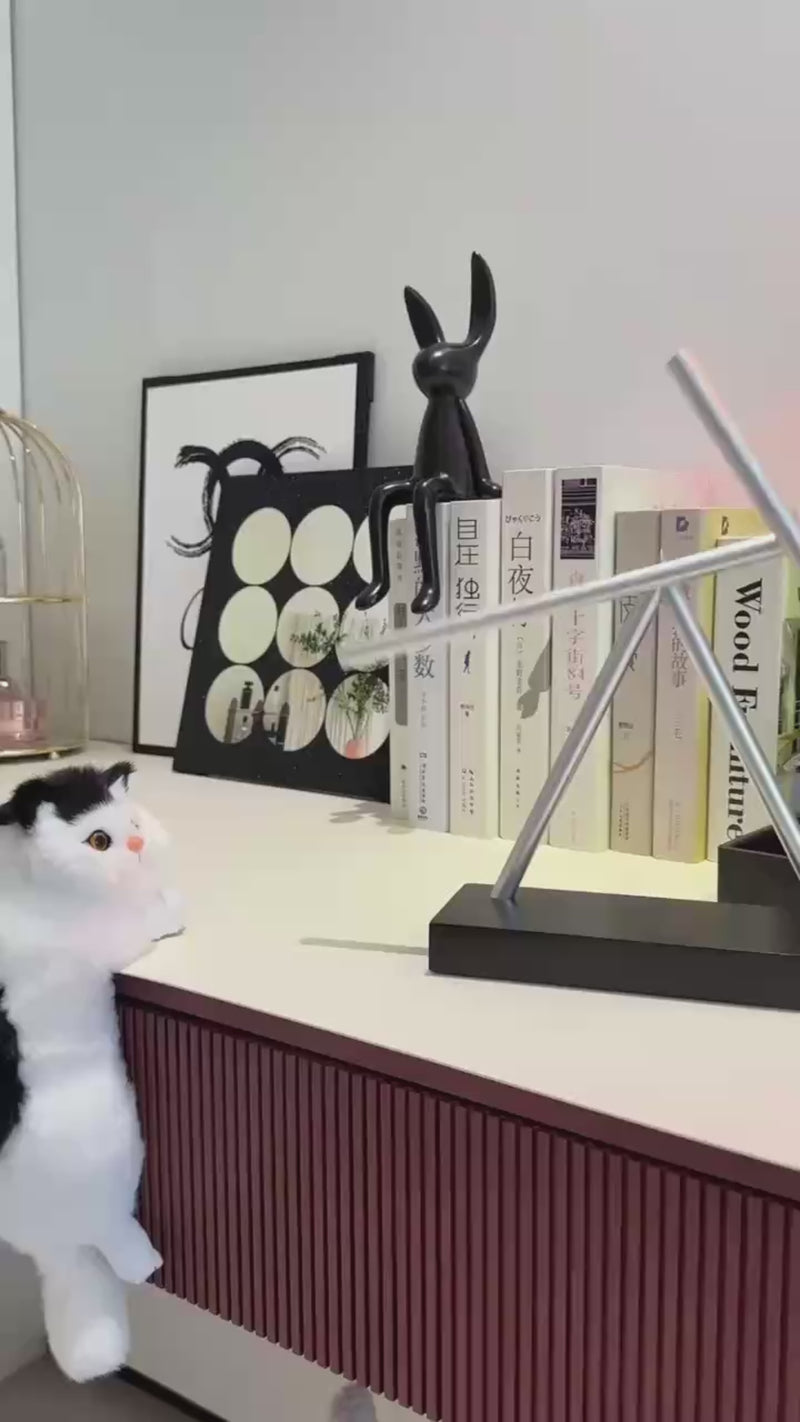 Load and play video in Gallery viewer, Aluminium Swinging Sticks Kinetic Energy Sculpture Perpetual Motion Art - Desktop Toy Version