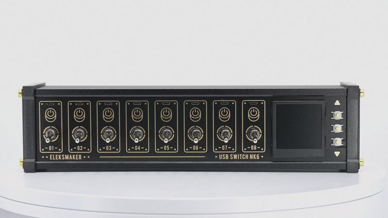 Load and play video in Gallery viewer, Eleksmaker NK6 USB Data Hub with Individual LED Power Switches & Voice Control RGB Light