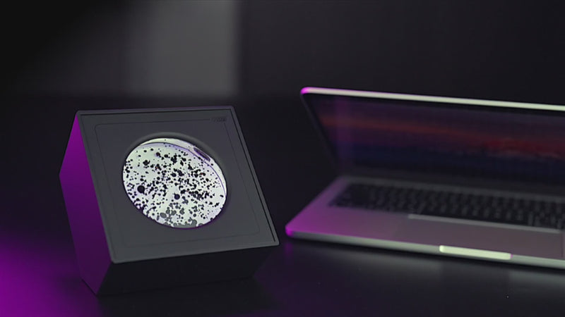 Load and play video in Gallery viewer, Ferrofluid Music Visualizer, Dancing Sound Sensitive,Ferrofluid Speaker Music Mate, Decorative RGB Light Ferrofluid Display Desk Toy for Table, Bedroom, Office, Study, Science Gift