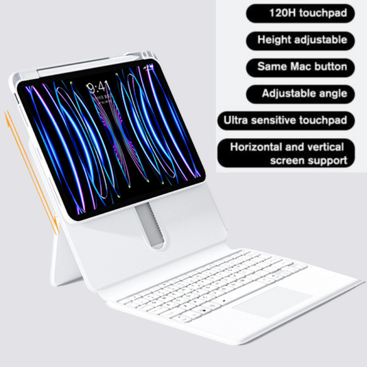Apple iPad Pro 3/4/5/6 12.9" - Magic 360 Rotation Detachable Smart Wireless Trackpad Keyboard Flip Case With Backlit - i-Station Mobile Phone & Electronic Device Repair and Accessories