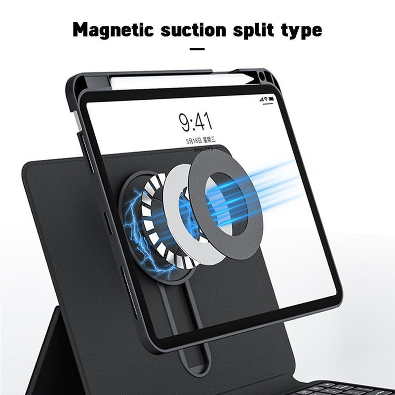 Load image into Gallery viewer, Apple iPad Pro 3/4/5/6 12.9" - Magic 360 Rotation Detachable Smart Wireless Trackpad Keyboard Flip Case (Copy) - Polar Tech Australia