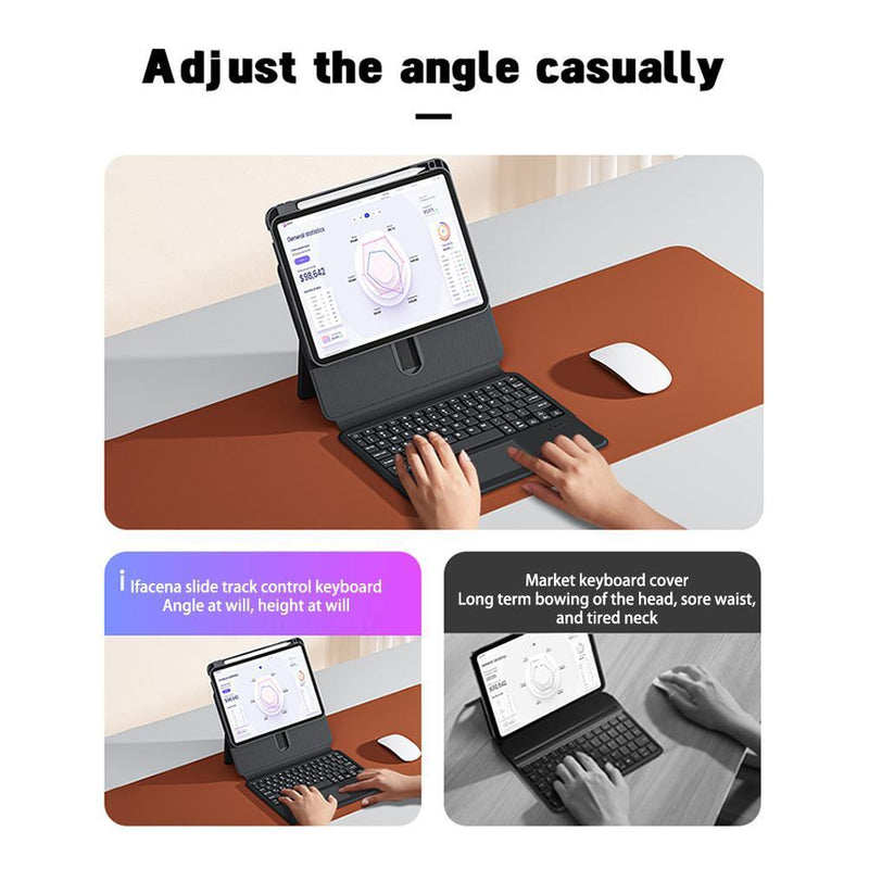 Load image into Gallery viewer, Apple iPad Pro 3/4/5/6 12.9" - Magic 360 Rotation Detachable Smart Wireless Trackpad Keyboard Flip Case (Copy) - Polar Tech Australia