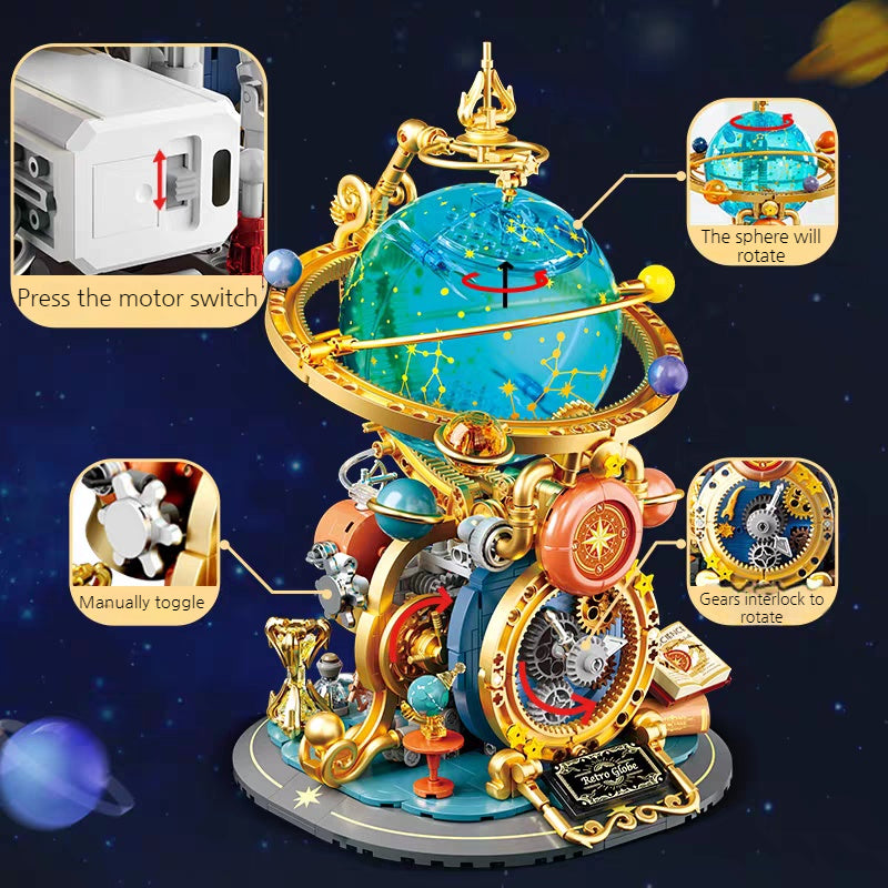 Load image into Gallery viewer, Femibox Kids’ DIY Planet Globe – Educational Building Blocks Ornament