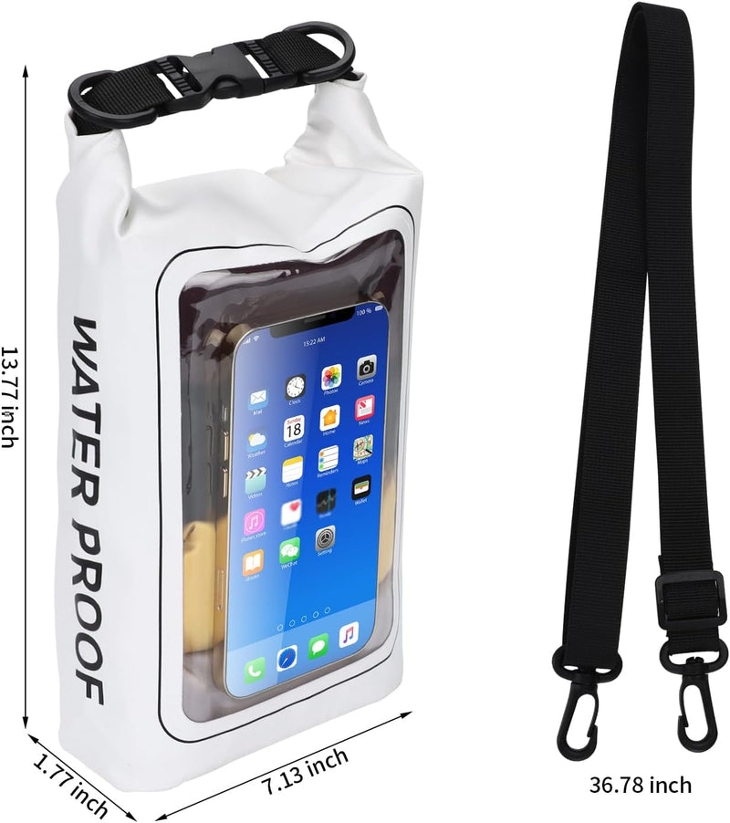 Load image into Gallery viewer, IP68 Waterproof Dry Bag 2L - Roll Top Waterproof Pool Bag,dry bags for kayaking waterproof-w/Phone Pouch,Large Waterproof Phone Pouch,Boating & Kayak Accessories camping - i-Station Mobile Phone & Electronic Device Repair and Accessories