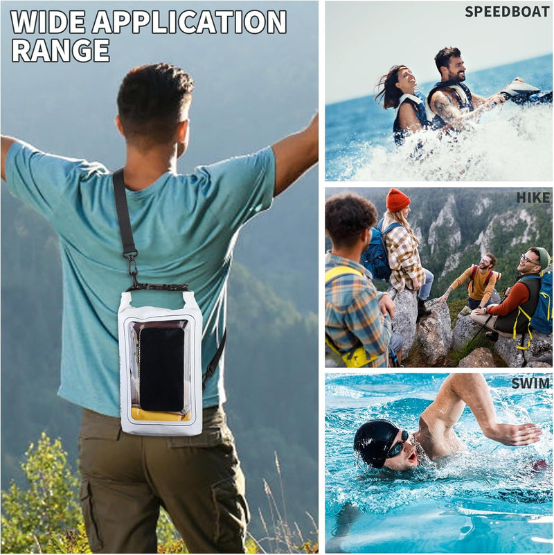 Load image into Gallery viewer, IP68 Waterproof Dry Bag 2L - Roll Top Waterproof Pool Bag,dry bags for kayaking waterproof-w/Phone Pouch,Large Waterproof Phone Pouch,Boating & Kayak Accessories camping - i-Station Mobile Phone & Electronic Device Repair and Accessories