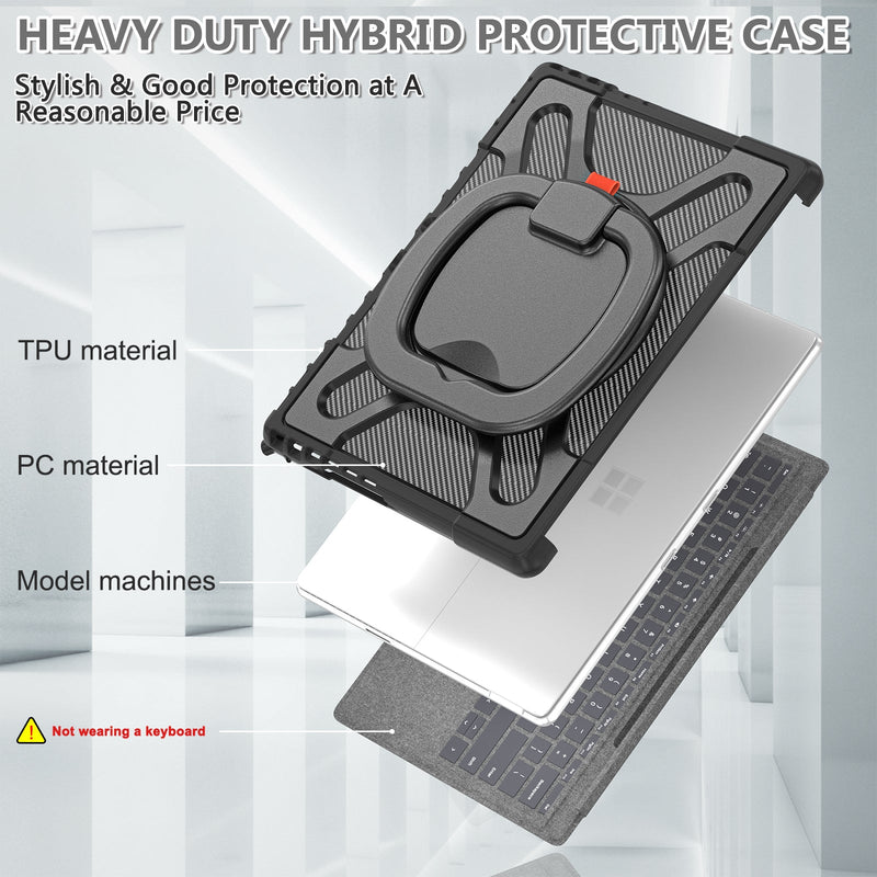 Load image into Gallery viewer, Microsoft Surface Pro 8 (1983) - 360 Degree Rotate Shockproof Heavy Duty Tough Stand Case Cover With Pen Holder - Polar Tech Australia