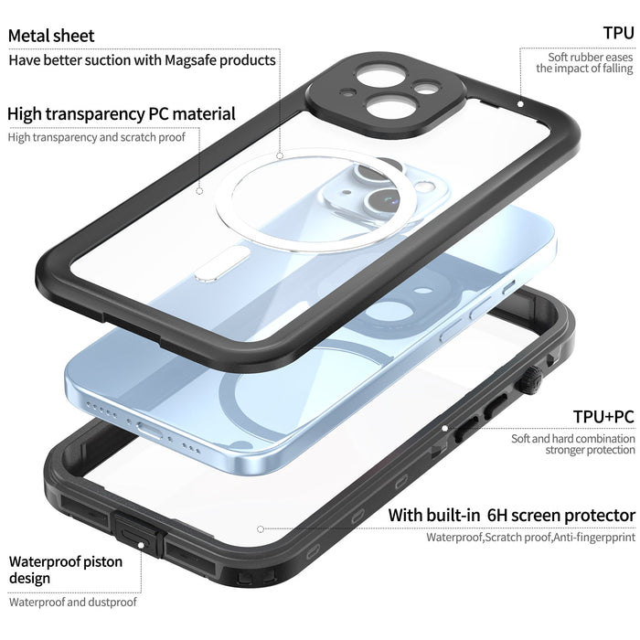 [Magsafe Compatible] Apple iPhone 15/15 Plus/15 Pro/15 Pro Max Redpepper Full Covered Waterproof Heavy Duty Tough Armor Case - Polar Tech Australia