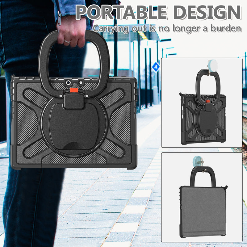 Load image into Gallery viewer, Microsoft Surface Pro 4/5/6/7/7 Plus - 360 Degree Rotate Shockproof Heavy Duty Tough Stand Case Cover With Pen Holder - Polar Tech Australia