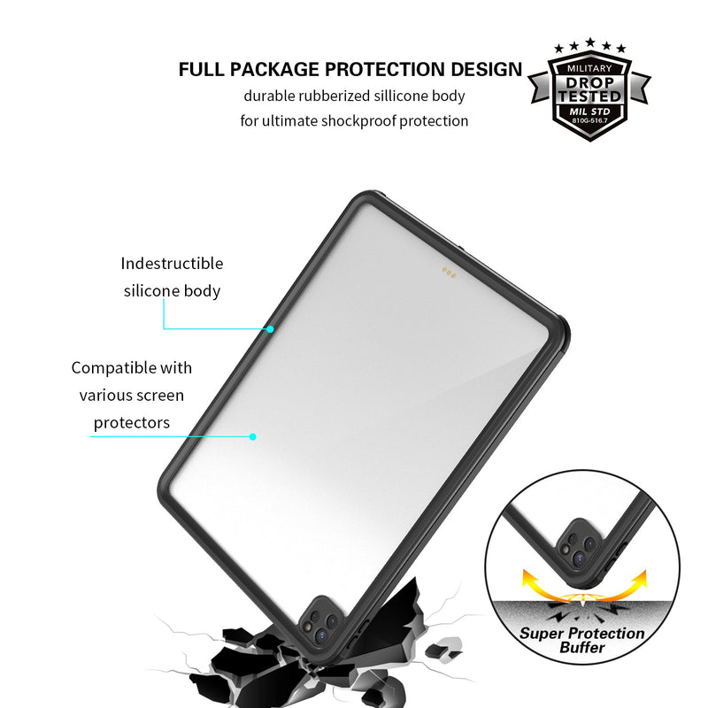 Load image into Gallery viewer, Apple iPad Pro 12.9" 4th Gen 2020 Version Shellbox Waterproof Heavy Duty Lifeproof Style Case - Polar Tech Australia