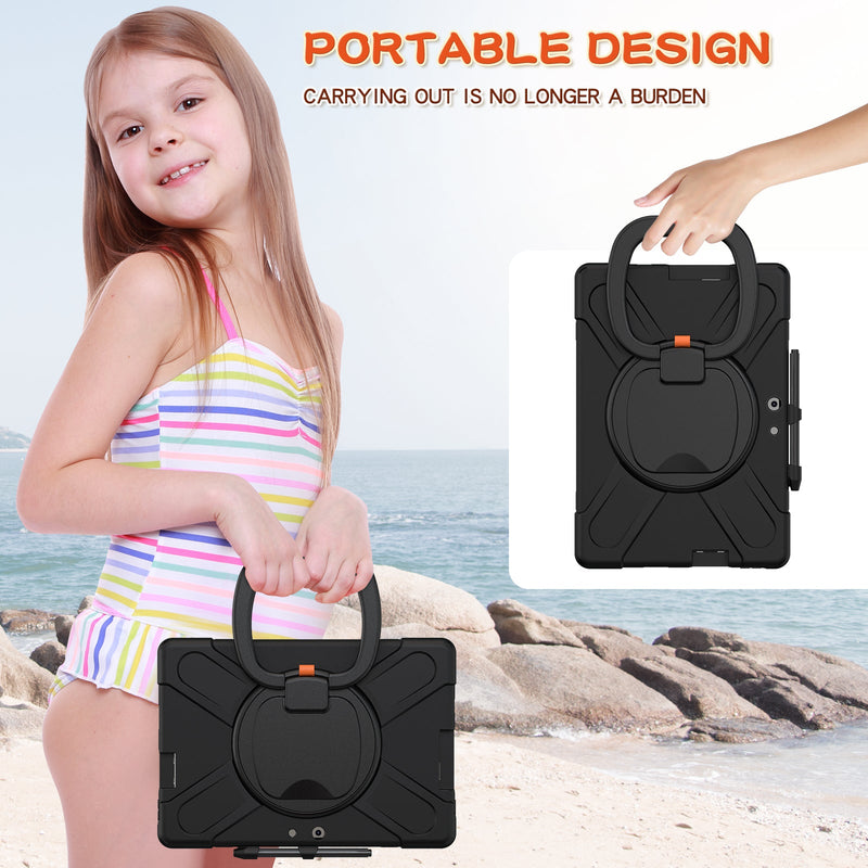 Load image into Gallery viewer, Microsoft Surface Pro X - 360 Degree Rotate Shockproof Heavy Duty Tough Stand Handle Ring Holder Case Cover - Polar Tech Australia