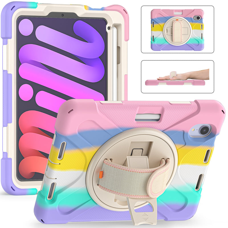 Load image into Gallery viewer, Apple iPad Mini 6 6th Gen Defender Heavy Duty Drop Proof Rugged Protective Stand Case - Polar Tech Australia