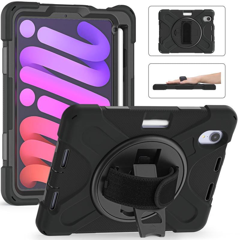 Load image into Gallery viewer, Apple iPad Mini 6 6th Gen Defender Heavy Duty Drop Proof Rugged Protective Stand Case - Polar Tech Australia