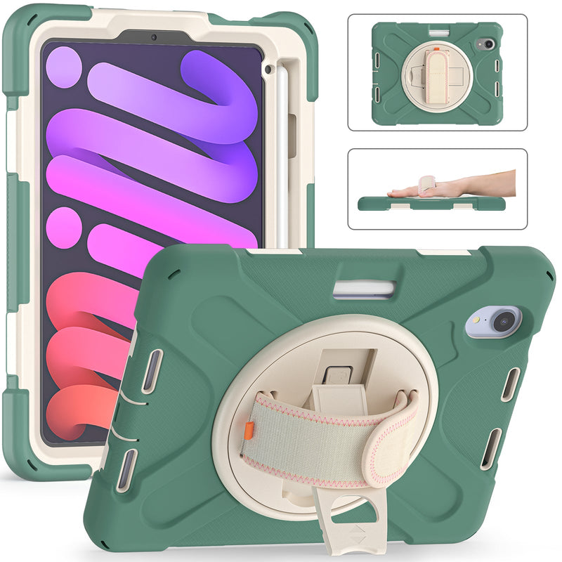 Load image into Gallery viewer, Apple iPad Mini 6 6th Gen Defender Heavy Duty Drop Proof Rugged Protective Stand Case - Polar Tech Australia