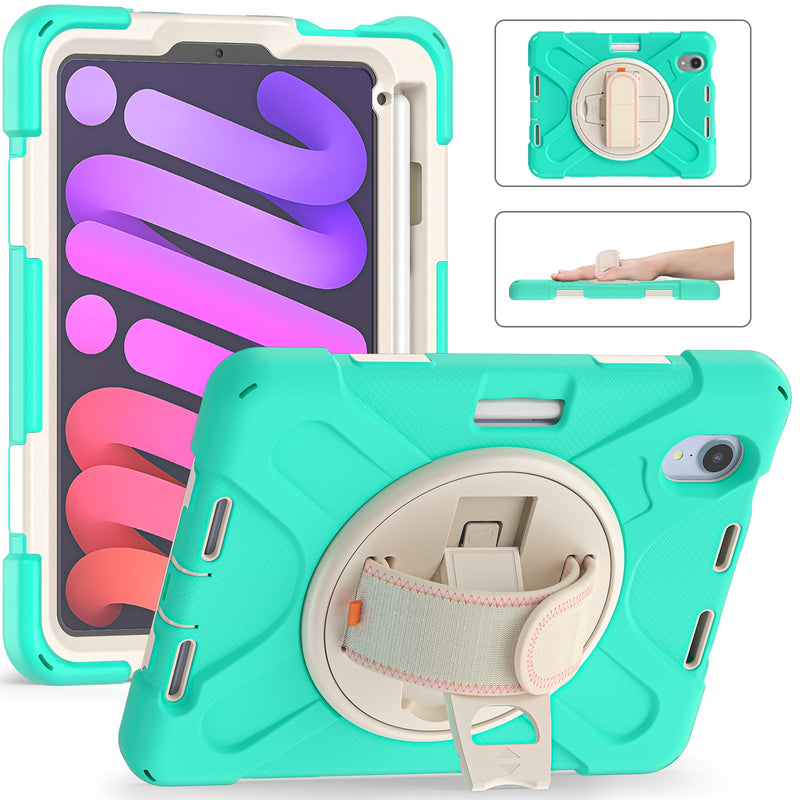 Load image into Gallery viewer, Apple iPad Mini 6 6th Gen Defender Heavy Duty Drop Proof Rugged Protective Stand Case - Polar Tech Australia