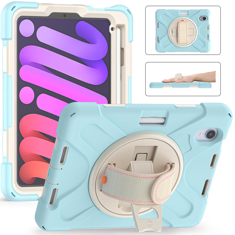 Load image into Gallery viewer, Apple iPad Mini 6 6th Gen Defender Heavy Duty Drop Proof Rugged Protective Stand Case - Polar Tech Australia