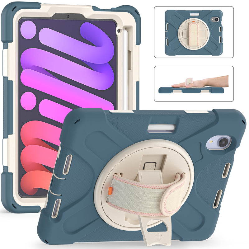 Load image into Gallery viewer, Apple iPad Mini 6 6th Gen Defender Heavy Duty Drop Proof Rugged Protective Stand Case - Polar Tech Australia