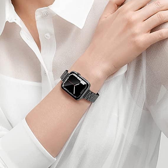 Load image into Gallery viewer, Apple Watch 1/2/3/4/5/SE/6/7/8 Thin Metal Steel Chain Link Style Girl Women Watch Band - Polar Tech Australia